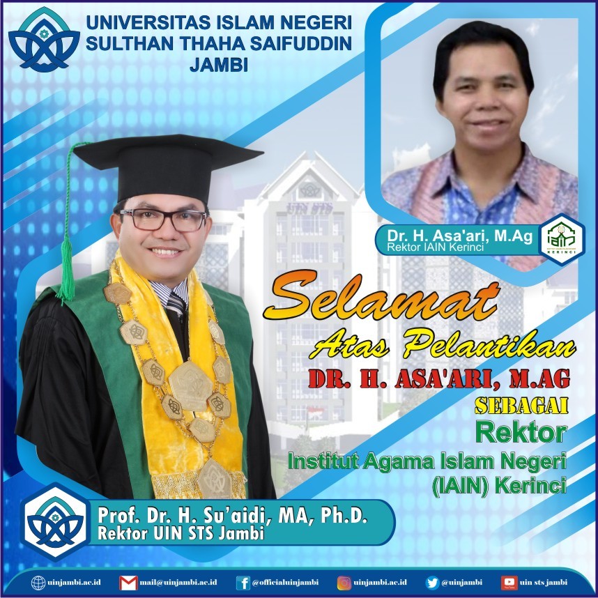 Selamat Atas Pelantikan Rektor IAIN Kerinci