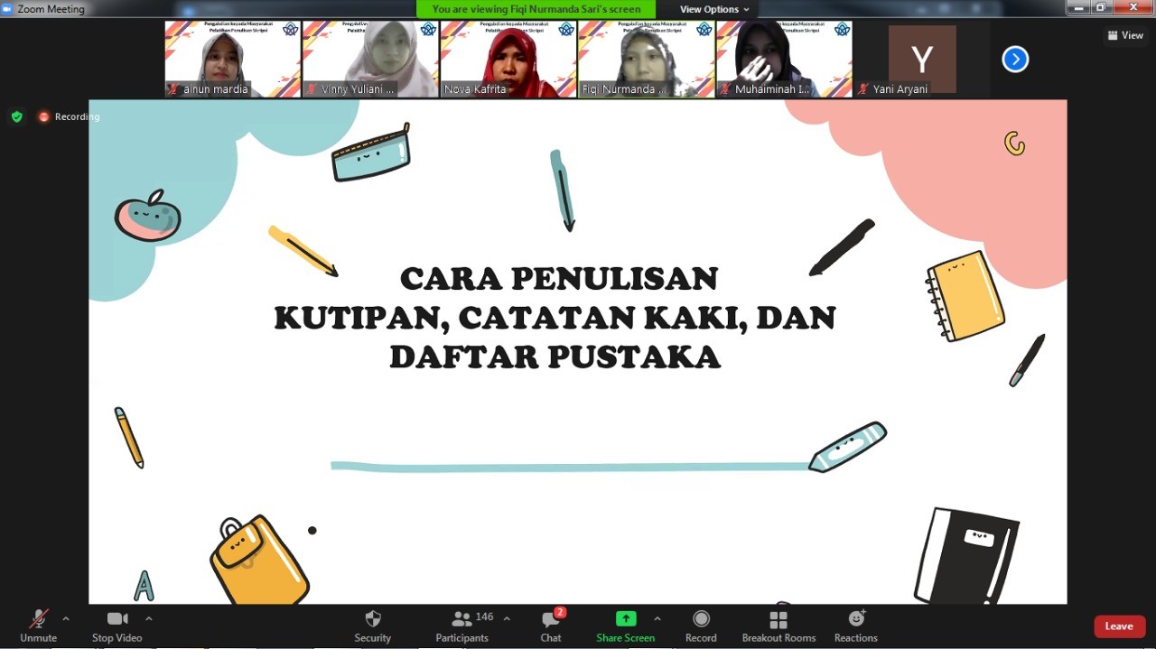 Dosen UIN Jambi Adakan Pelatihan Penulisan Skripsi Secara Daring Dosen UIN Jambi Adakan Pelatihan Penulisan Skripsi Secara Daring