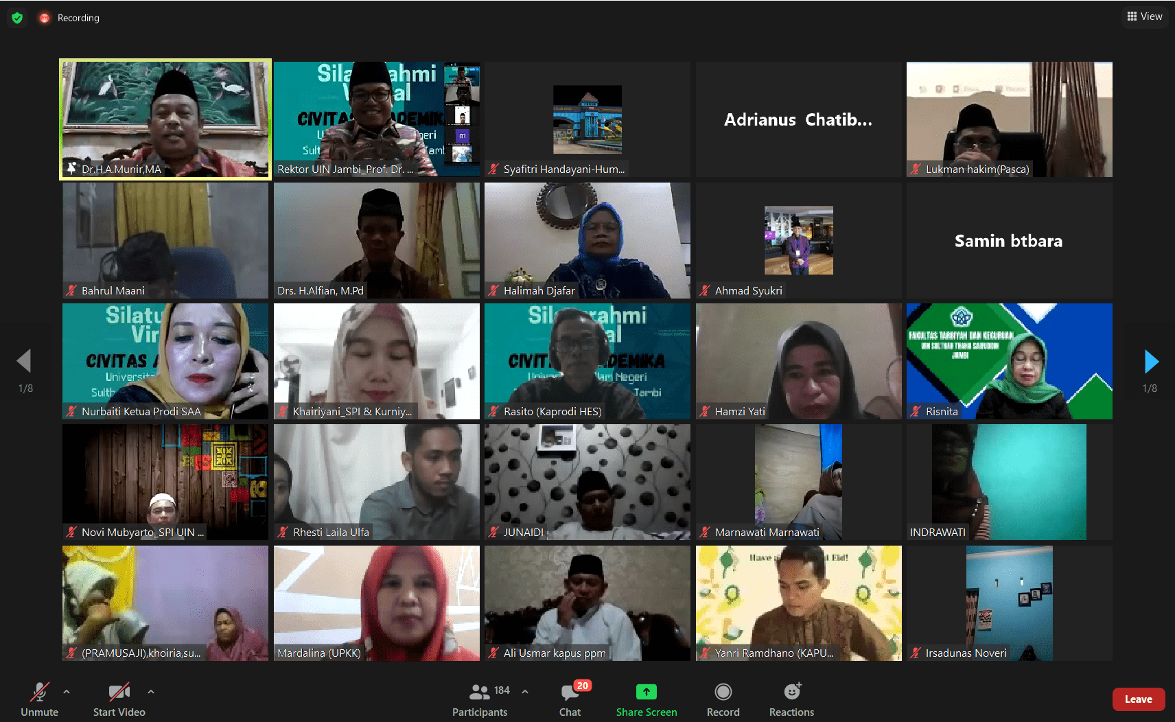 Silaturahmi Virtual Idul Fitri 1442 H UIN Sutha Silaturahmi Virtual Idul Fitri 1442 H UIN Sutha