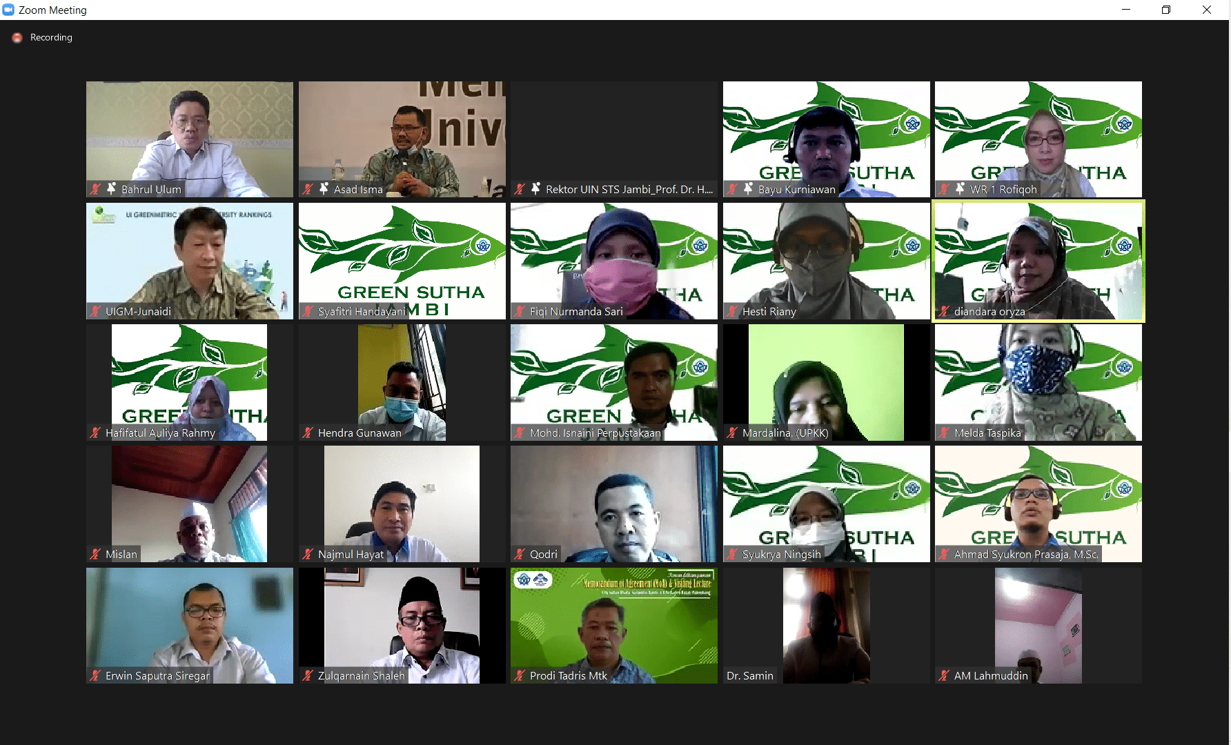 Pendampingan UI Green Metric UIN STS Jambi