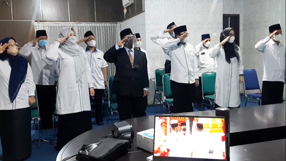 Kemerdekaan RI ke-76, UIN STS Jambi Ikuti Upacara Secara Virtual