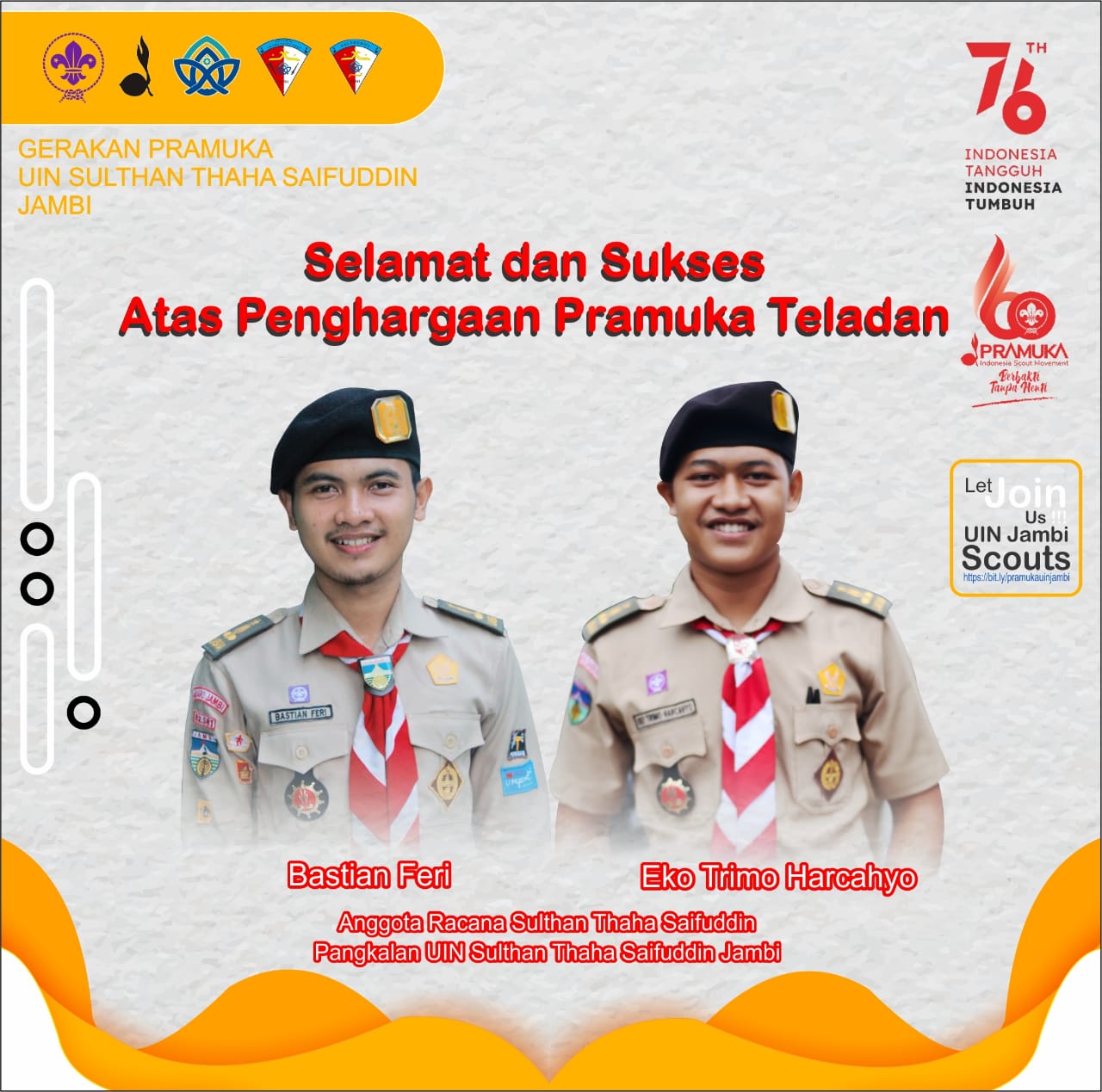 Hari Pramuka : Anggota Pangkalan UIN STS Jambi Peroleh Lencana Teladan Nasional Hari Pramuka : Anggota Pangkalan UIN STS Jambi Peroleh Lencana Teladan Nasional