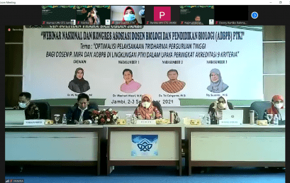 FTK UIN Jambi Jadi Tuan Rumah Webinar Nasional dan Kongres ADBPB PTKI Indonesia.
