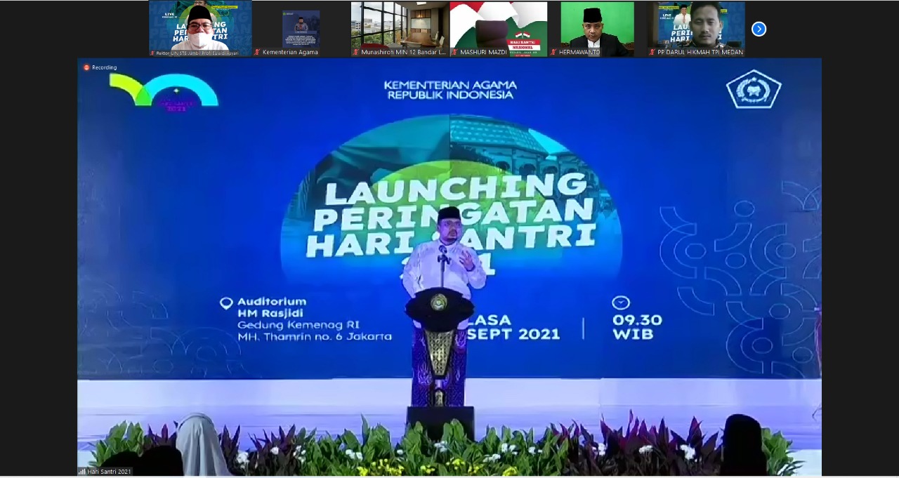 Launching Hari Santri: Rektor Ikuti Secara Virtual Launching Hari Santri: Rektor Ikuti Secara Virtual