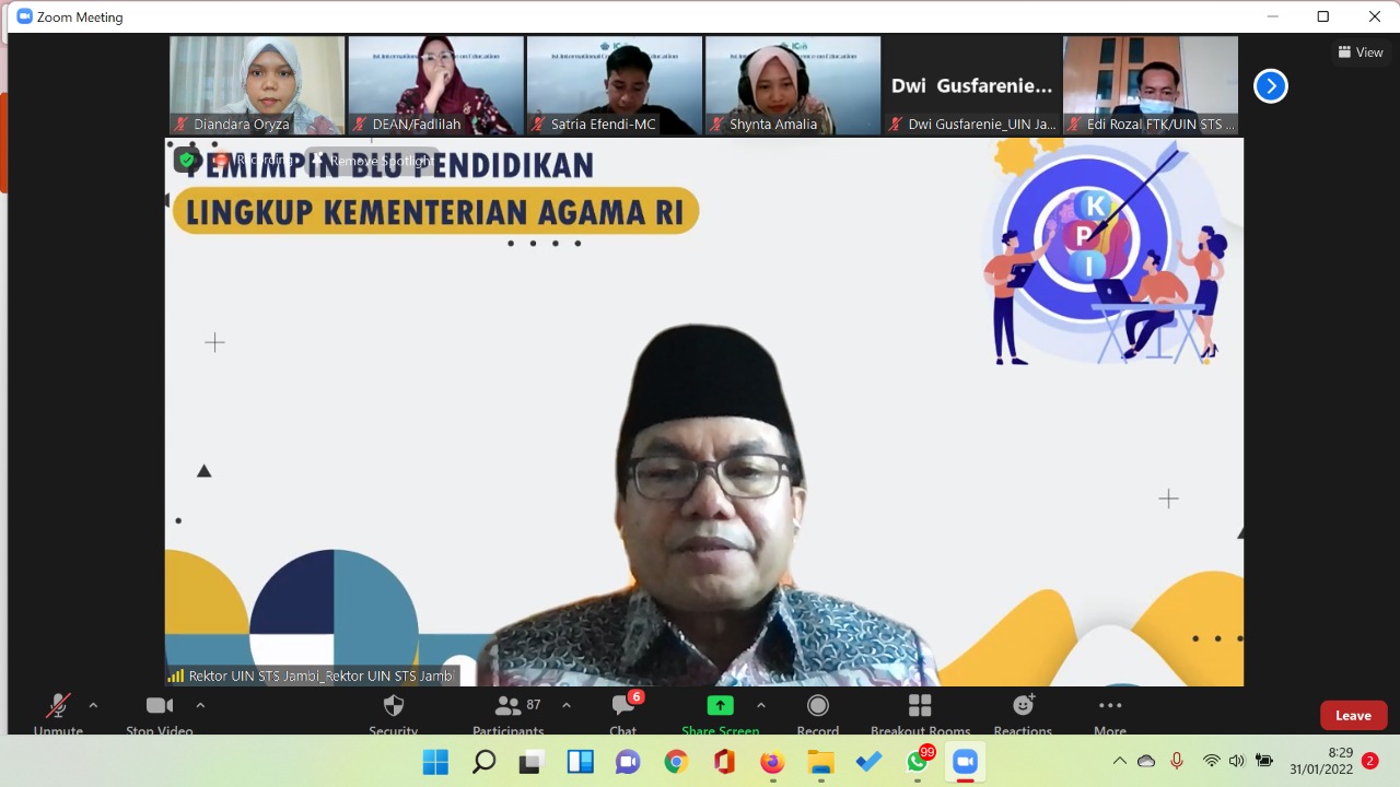 Rektor UIN Jambi Buka International Conference  Of On Education (ICON) oleh FTK UIN Jambi