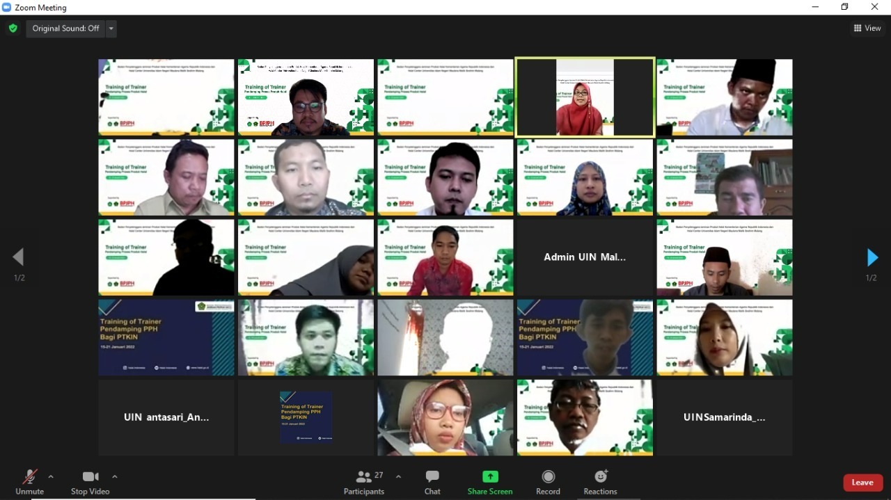 Pendamping PPH UIN Jambi Ikuti TOT BPJPH Pendamping PPH UIN Jambi Ikuti TOT BPJPH