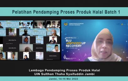 LP3H UIN STS Jambi Selenggarakan Pelatihan Pendamping Proses Produk Halal (PPH)