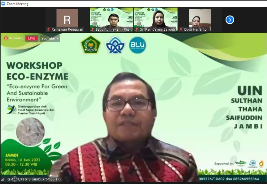 Pusat Kajian Konservasi dan Sumber Daya Hayati UIN Jambi Adakan Workshop Eco-enzyme Pusat Kajian Konservasi dan Sumber Daya Hayati UIN Jambi Adakan Workshop Eco-enzyme
