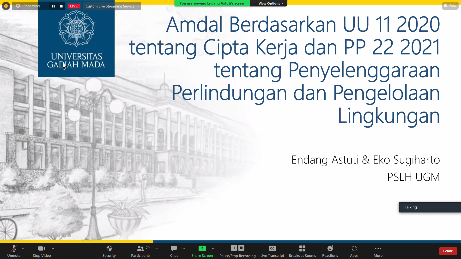 PKLH Selenggarakan Webinar Lingkungan PKLH Selenggarakan Webinar Lingkungan