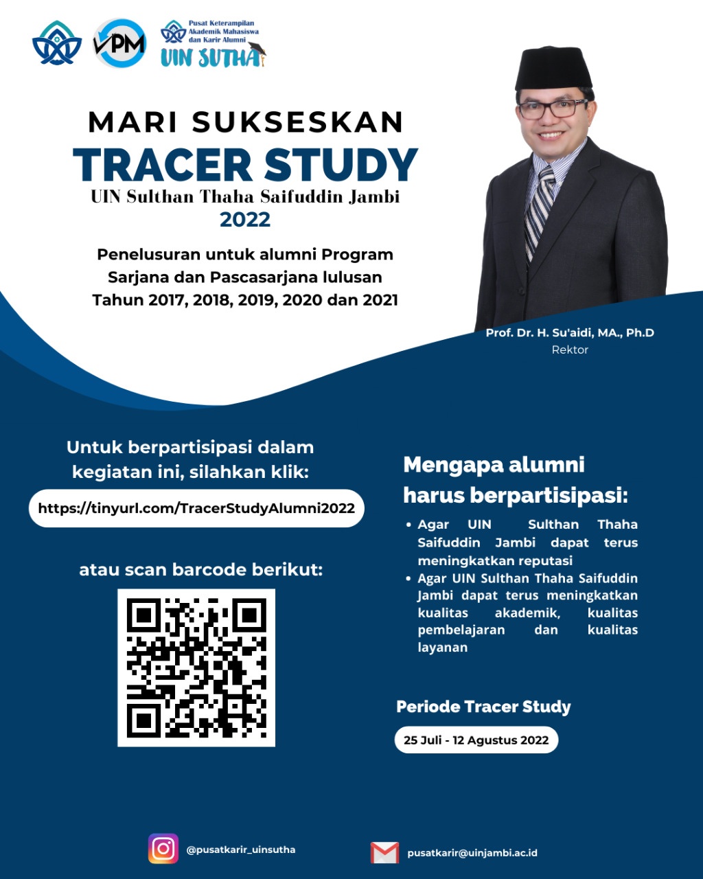 Pantau Karir Alumni, UIN Jambi Adakan Tracer Study 2022