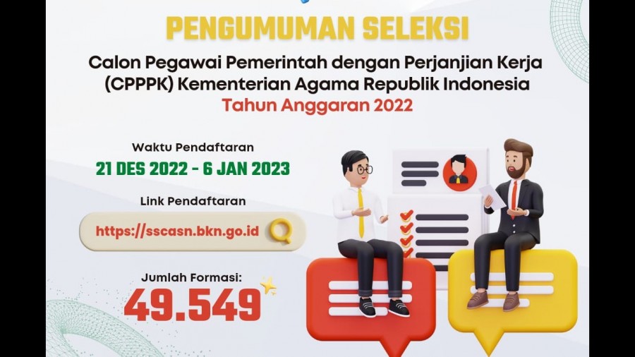 Pengumuman Seleksi Penerimaan CPPPK Kementerian Agama