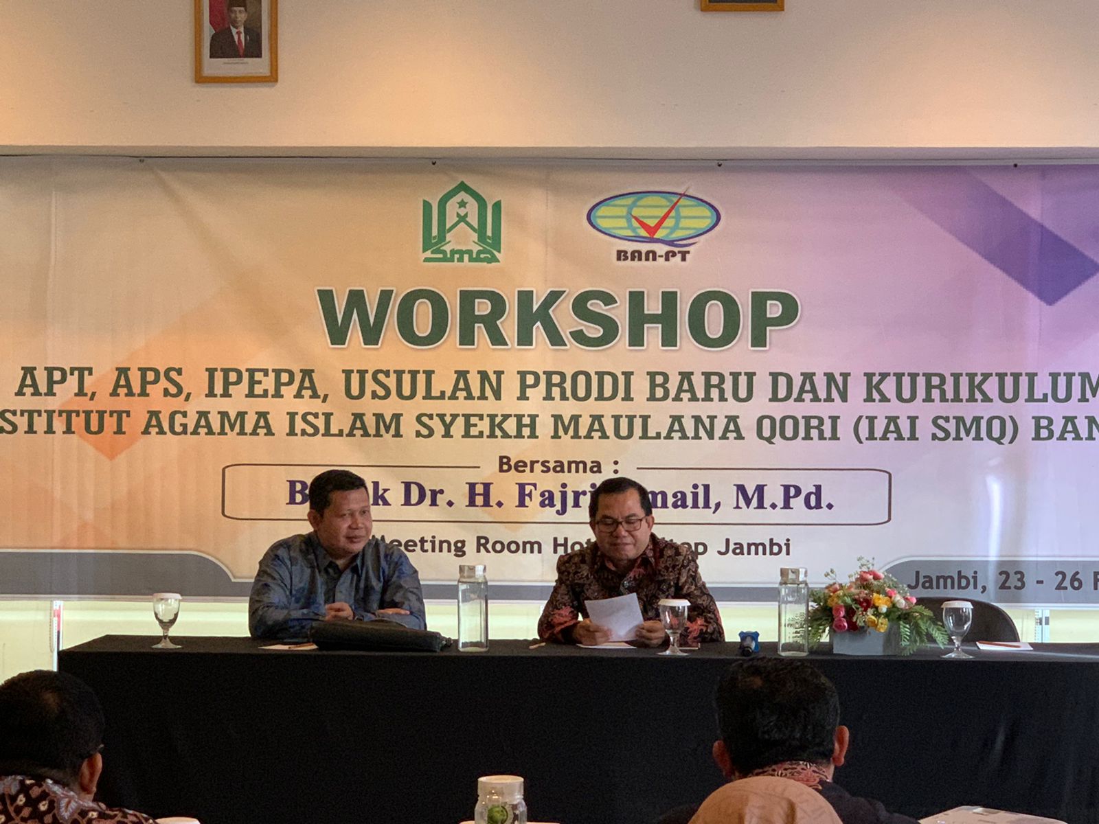 Rektor UIN Jambi Apresiasi Workshop IAI SMQ Bangko