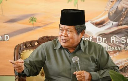 Sampaikan Tausiyah Isra Mi’raj Prof.Dr.H.Suhar, AM.,M.A Ingatkan Para Akademisi untuk Profesional dan Berdedikasi