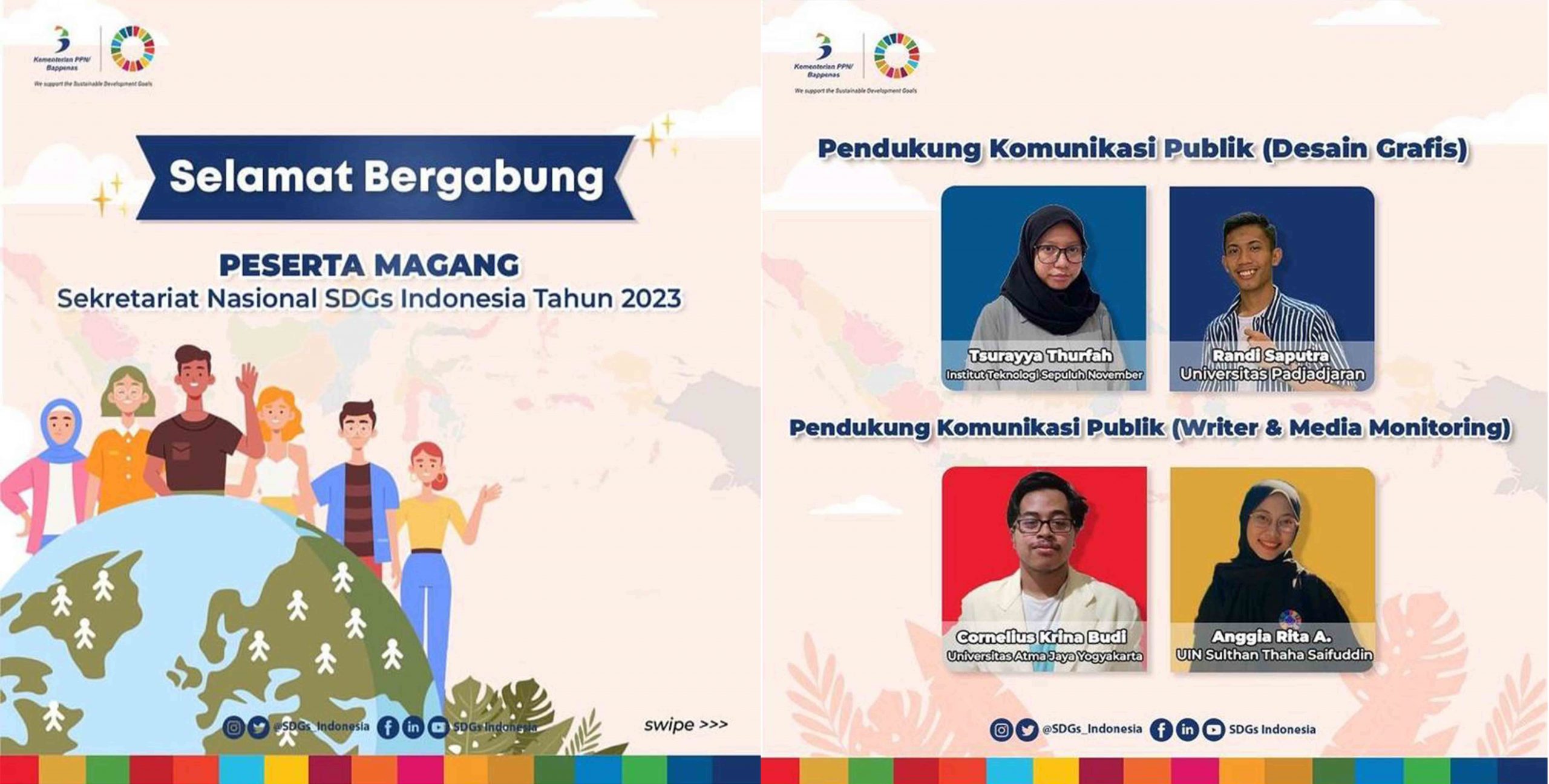 Bukti Serius Dukung Pembangunan Berkelanjutan, Duta SDGs UIN Jambi Lulus Seleksi Program Magang di SEKNAS SDGs Indonesia