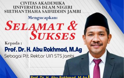 Menteri Agama Tunjuk Prof. Dr. H. Abu Rokhmad, M.Ag Jadi Plt Rektor UIN Jambi