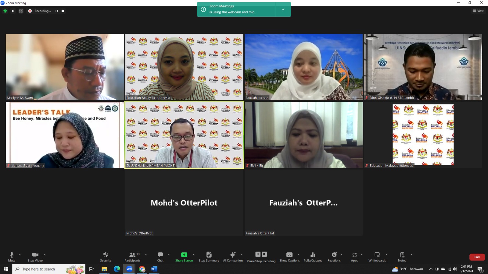 University Sains Islam Malaysia (USIM) tertarik untuk Menjalin Kerjasama dengan UIN STS Jambi University Sains Islam Malaysia (USIM) tertarik untuk Menjalin Kerjasama dengan UIN STS Jambi